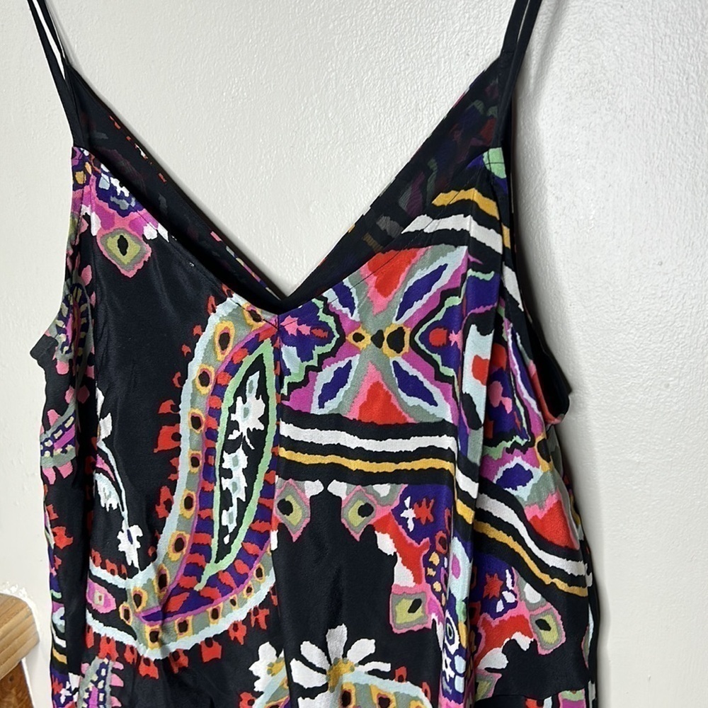 ANTHROPOLOGIE HD IN PARIS Moon Struck Asymmetrical 100% Silk Cami Top Si… - Picture 10 of 14